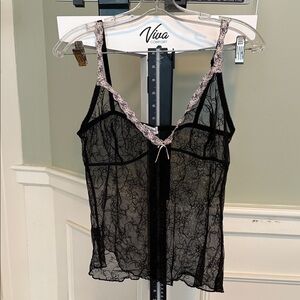 Felina Black and White Lace Chemise
